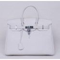 Hermes Birkin 30cm Swift Calfskin Bag Handstitched Palladium Hardware, Craie CC10 RS05567